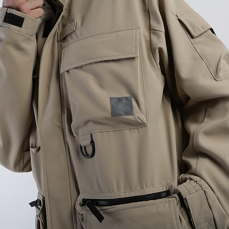 мужская бежевая куртка Carhartt WIP Elmwood Jacket I026022-wall - цена, описание, фото 4
